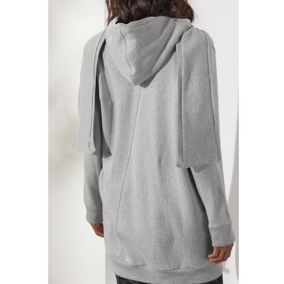Soft Surroundings Size M Gray Go Lively Travel Wrap Hoodie Jacket Sweatshirt - Picture 2 of 6